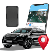 Mini GPS Tracker for Vehicles & Assets - 1 Month Battery - Waterproof, Magnetic Tracking Device Geofencing - Portable Real Time Mini GPS Car Tracker Lifetime Support - Subscription Required