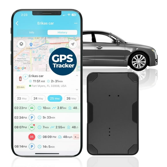 GPS Tracker for Vehicles with 1 Month Battery Real-Time Magnetic Car, Truck & Asset Tracking Device - Subscription Required