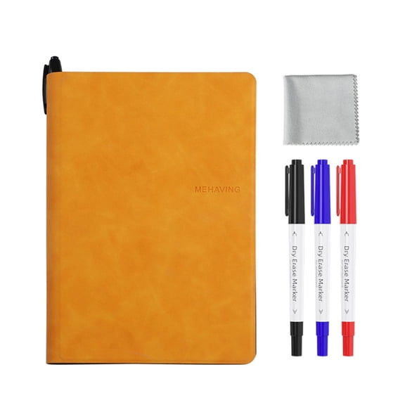 Small Magnetic Whiteboard Notebook Double-Side Writing Board Notebook for Office Business Meetings School Classroom