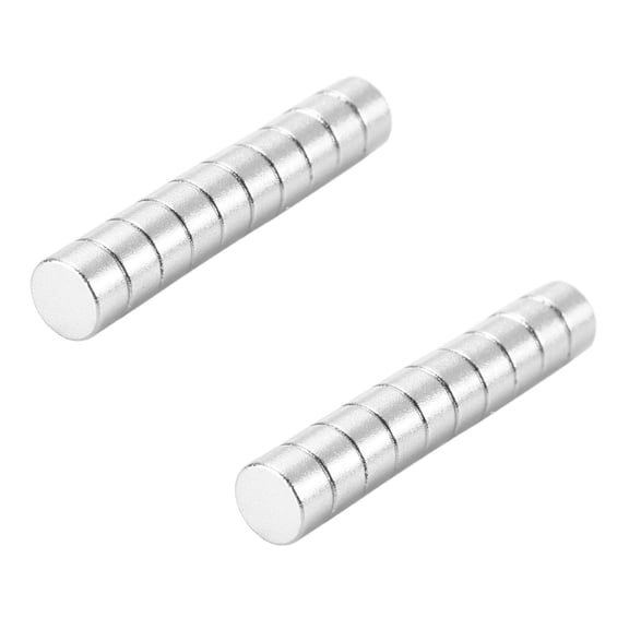 Small Magnets 20 Pcs Rare Earth Magnet Mini Neodymium Round Refrigerator Magnets for Crafts Tiny Mini Round Refrigerator Magnets Multi-Use Magnets for 3D Printing Craft, 0.118 Inch, Silver