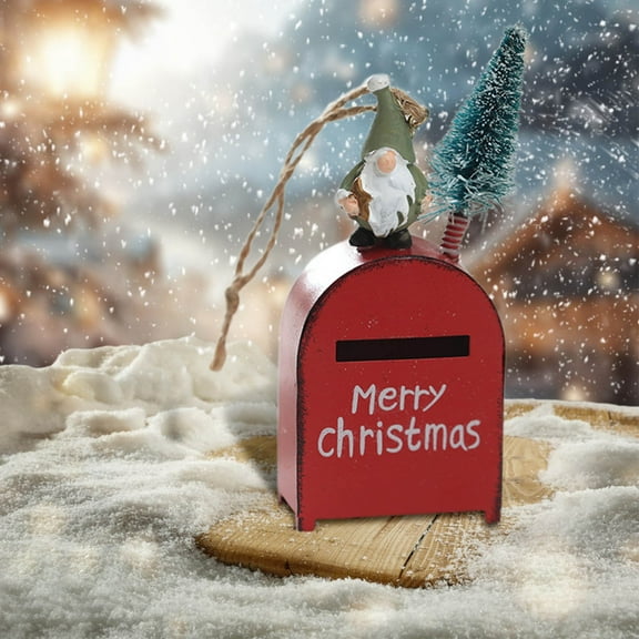 Small Mailbox Elderly Vintage Mailbox Christmas Tree Hanging Christmas Decorations Decoration Props