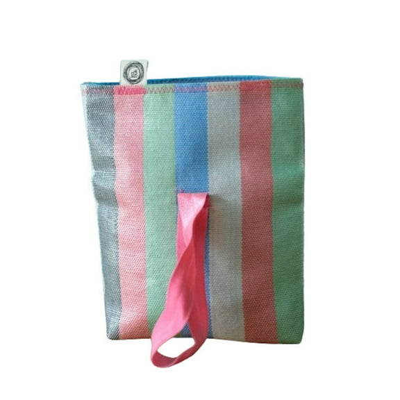 Small Make Up Bag, Ecofriendly Colorful Money and ID Wallet, Planet Earth Friendly Handmade Small Reusable Bag