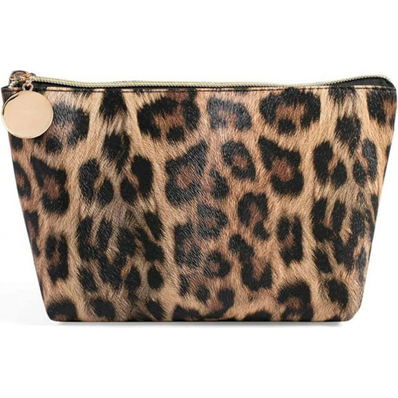 Small Makeup Bag for Purse,Leopard Makeup Bag,Cosmetic Lipstick Cute Pouch Toiletry Travel bag and Brush Organizer Purse Handbag For WomenKids Toiletry Bag, Leopard