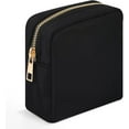 thumbnail image 1 of Small Makeup Bag for Women, Nylon Cosmetic Bag Mini Makeup Bag for Purse, Preppy Makeup Bag with Zipper Make Up Pouch Bags Waterproof Travel Organizer Bag Set for Women Girls (Black-mini), 1 of 12
