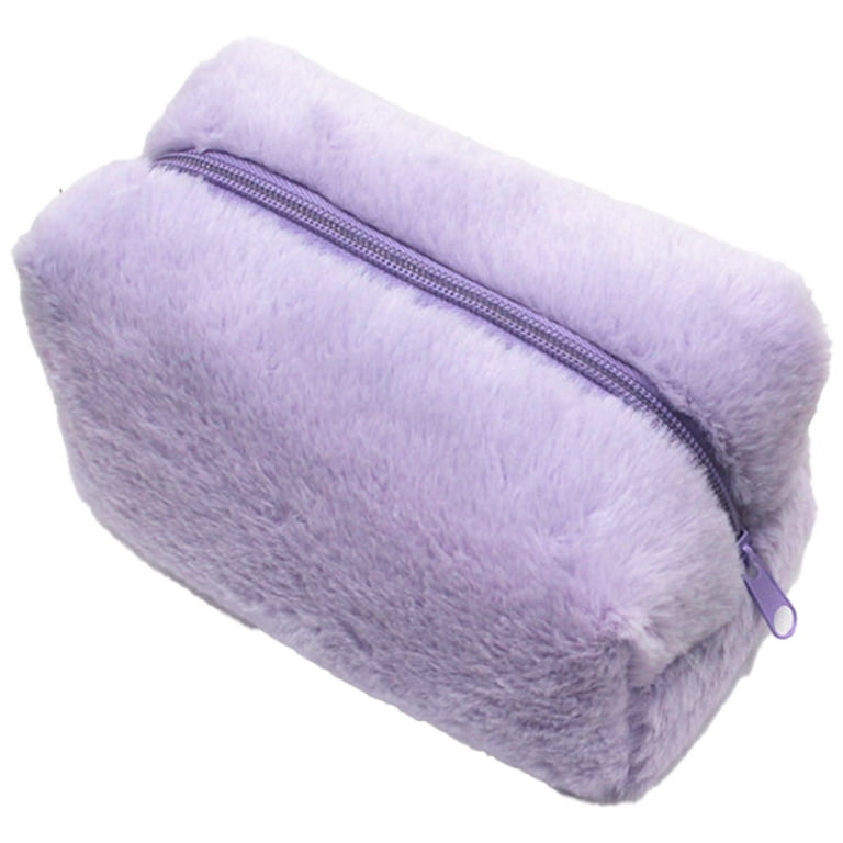 Small Makeup Bag for Purse Makeup Pouches for Women Aesthetic Cosmetic Bag  Cute Pencil Case - purple 