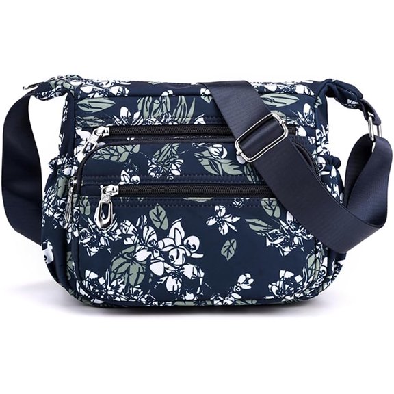 Crossbody Bag for Women Ladies Multi Pockets  Bag Handbag Lightweight Nylon Casual Messenger Bag Travel Purse