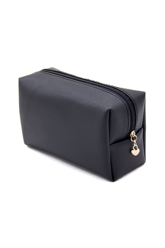 Small Makeup Bag for Purse Water Resistant PU Vegan Leather Travel Cosmetic Pouch Portable Toiletry Bag for Women Girls Daily Storage Organizer