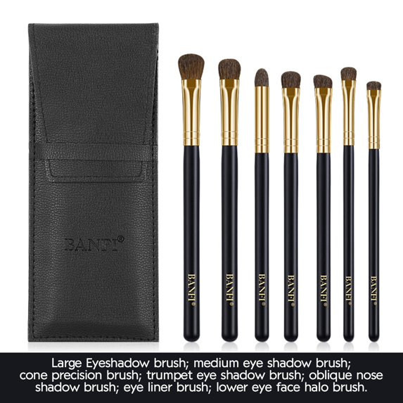 Small Makeup Brush Set - 7 Pcs Eyebrow & Nose Brushes, Wooden Handles, Soft Hair, Brush Set Make Up, Brochas Para Maquillaje, Set De Brochas De Maquillaje, Beauty Tools Accessories