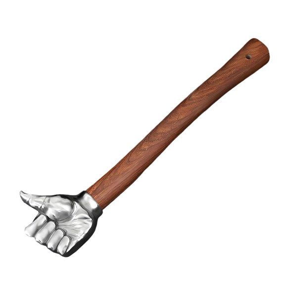 Small Mallet Fist Shaped Hammer Stainless Steel Wood Handle Comfortable Grip for Home and Office Tasks