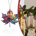 thumbnail image 1 of Small Maple Leaf Acrylic Sun Catcher 8cm, Painted Glass Fall Hanging Decor for Window Balcony, Autumn Pendant for Thanksgiving Courtyard Wall Home Decor, 1 of 6