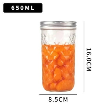 Small Mason Jars  Glass Jars with Lids Mini Glass Jars Small Canning Jars for Storing Lotions, Spice, Powders, Honey, Jam, Jelly (4PCS  650ML)