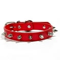 thumbnail image 1 of Small Medium Dogs Adjustable Rivets Anti-Bite Pet Collar Neck Strap Dog Collars RED S, 1 of 8