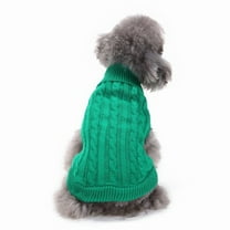 Small Medium Large Dog Sweaters Knitted Pet Cat Dog Sweatshirt Winter Clothes Kitten Puppy SweaterOutfits (Green,S)