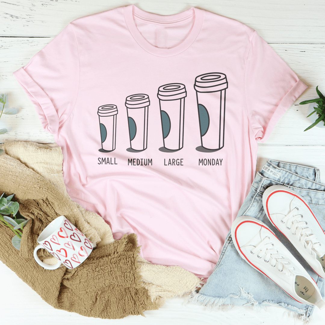 Small Medium Large Monday Tee Black Heather S Peachy Sunday T-Shirt ...