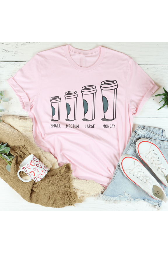 Small Medium Large Monday Tee Black Heather S Peachy Sunday T-Shirt