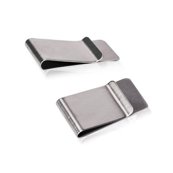 Small Men's Slim Money Clip Stainless Steel Credit Business Card Holder Pocket Cash Wallet