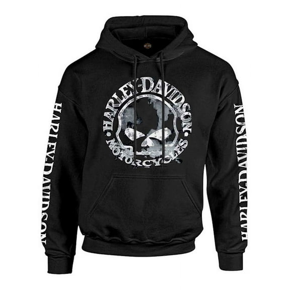 Small Men's Sweatshirt Willie G Skull Black H-D Pullover (S) 30296648