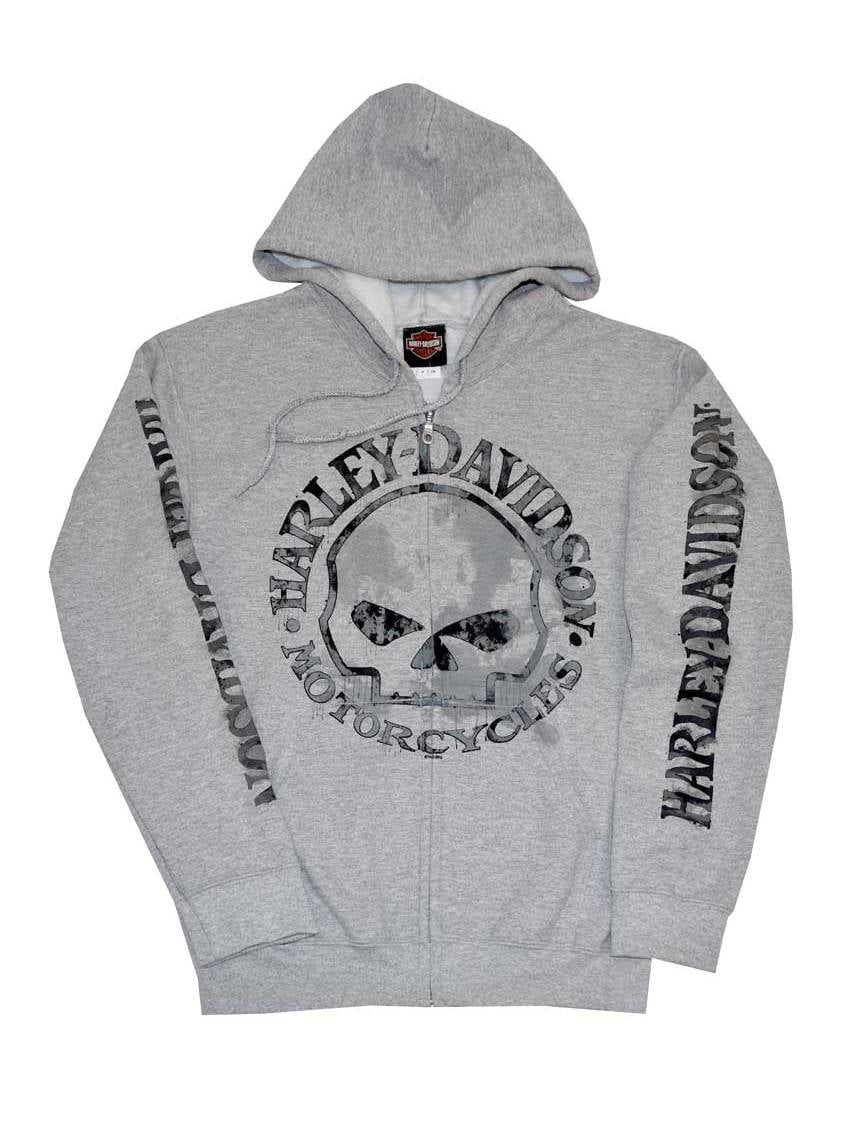 5X Large Men s Zippered Sweatshirt Jacket H D Skull Hoodie 5XL