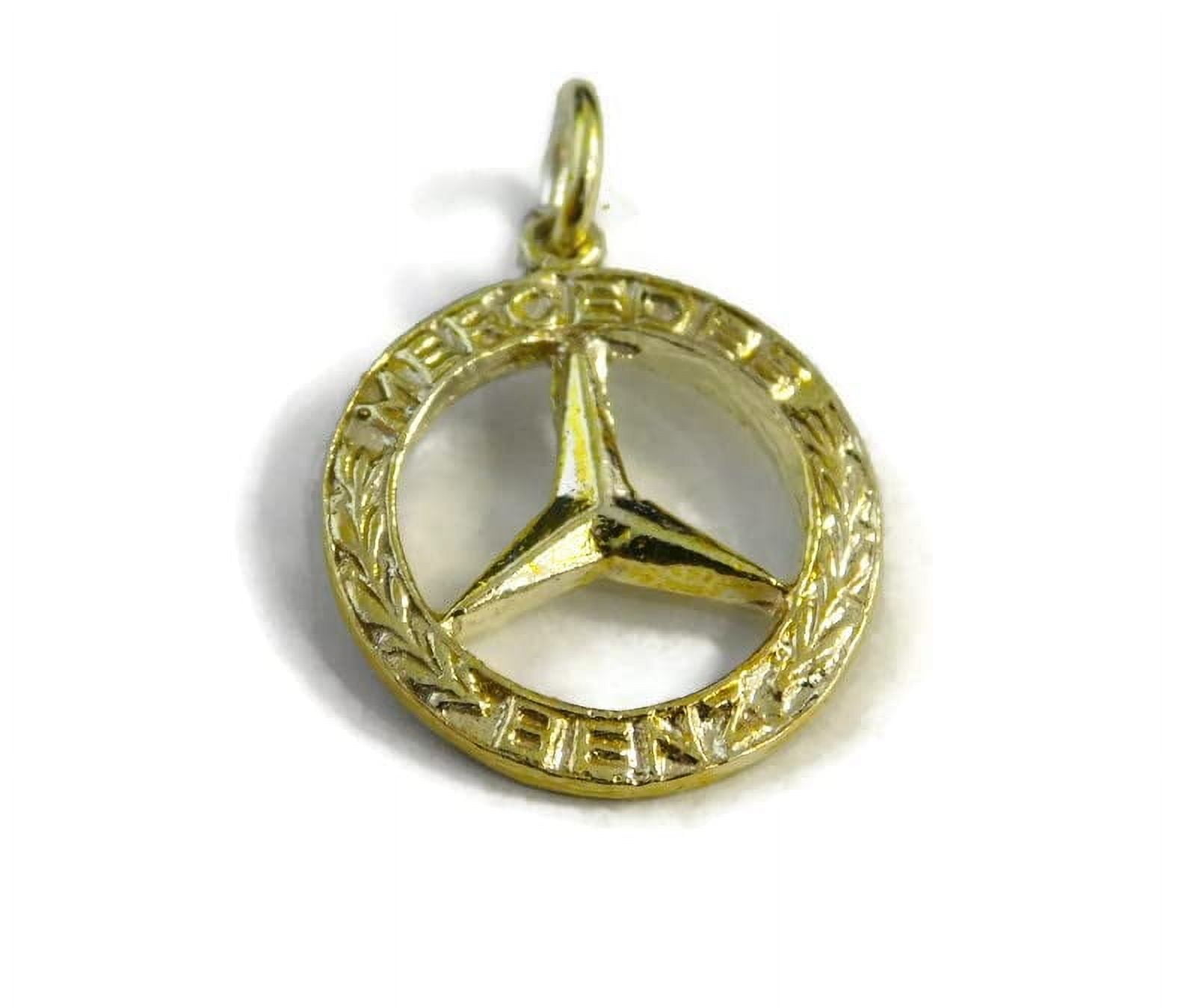 Small Mercedes Logo Pendant 14k Yellow Gold!! - Walmart.com, image size:1600x1348