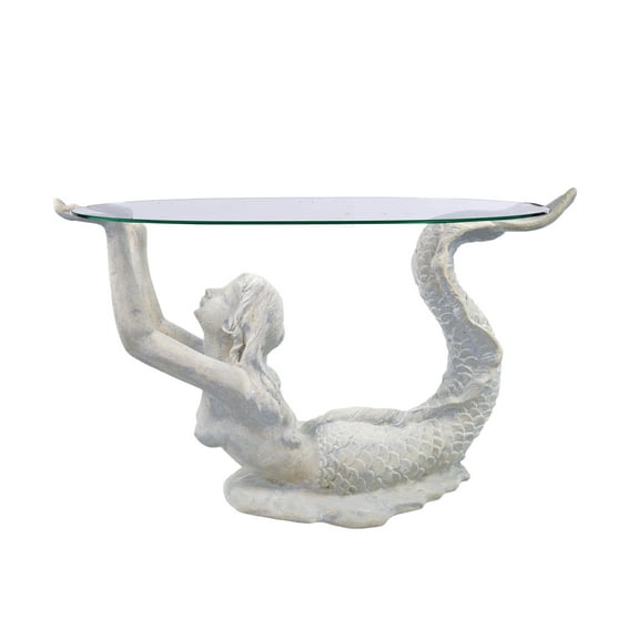 Small Mermaid Coffee Table Roman Stone Finish