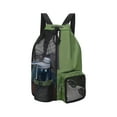 thumbnail image 1 of Small Mesh Bags Drawstring Backpack with Wet Bag for Swimming Gym and Fitness Gear Cloth Material Large Capacity 46x29x15cm, 1 of 5