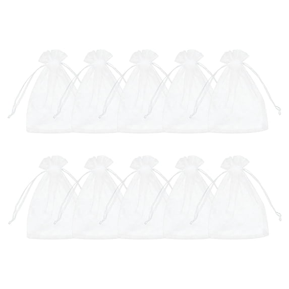 Small Mesh Bags,Wedding Candy Bags,Reusable Portable Jewelry Storage Bags,Mesh Gift Bag with Drawstring,for Wedding Graduation Party Favors,Gifts Wrapping Supplies,2.75x3.54 inch(White)