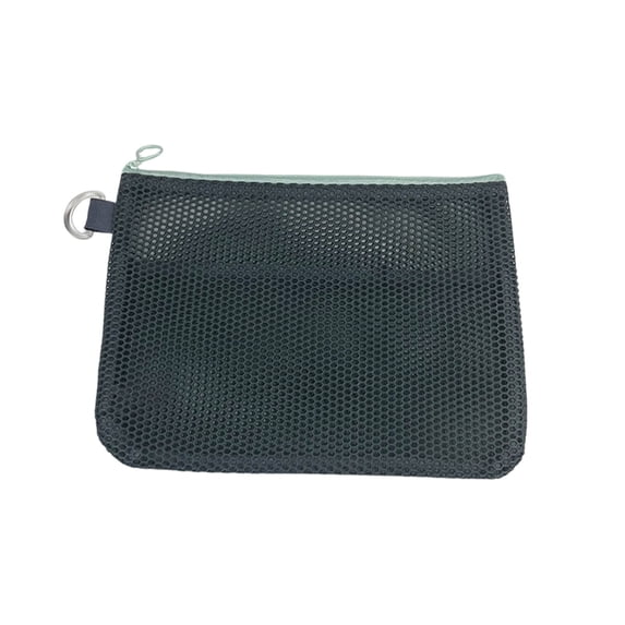 Small Mesh Travel Pouch Portable Mini Organizer Bag For Sundries Zippered Mesh Cosmetic Bag Lightweight Pouch For Coin Cards And Documents