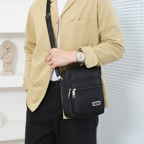 Small Messenger Bag Crossbody Shoulder Bags for Men, Mini Sling Pack Handbag Mens Nylon Travel Purse