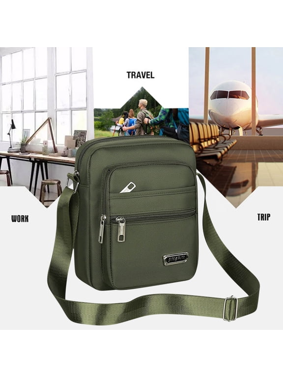 Small Messenger Bag Crossbody Shoulder Bags for Men, Mini Sling Pack Handbag Mens Nylon Travel Purse