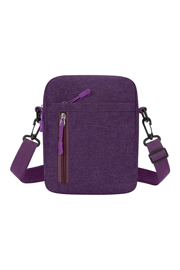 Small Messenger Bag Mini Messenger Bag Side Shoulder Bag for Men Women, Water Resistant Adjustable Crossbody Sling Bag Purse for Travel Sports, Purple