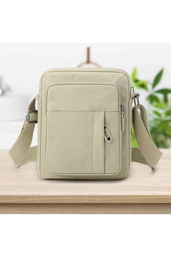 Small Messenger Bag - Side Shoulder Bag for Phone Passport, Casual Satchel Bag Phone Purse, Mini Sling Bag Fanny Pack Water Resistant, Khaki
