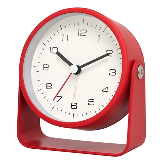 Small Metal Alarm Clock Quiet Desk Clock for Students for Room Desk Decoration C