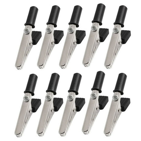 Small Metal Alligator Clips Electronic Product Test Clip with Fixing Screw 10Pcs