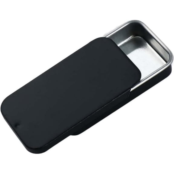 Small Metal Box, Mini Iron Box Tinplate Push Candy Pill Cases Bins Jar Food Containers for Home Organizer, Metal Container