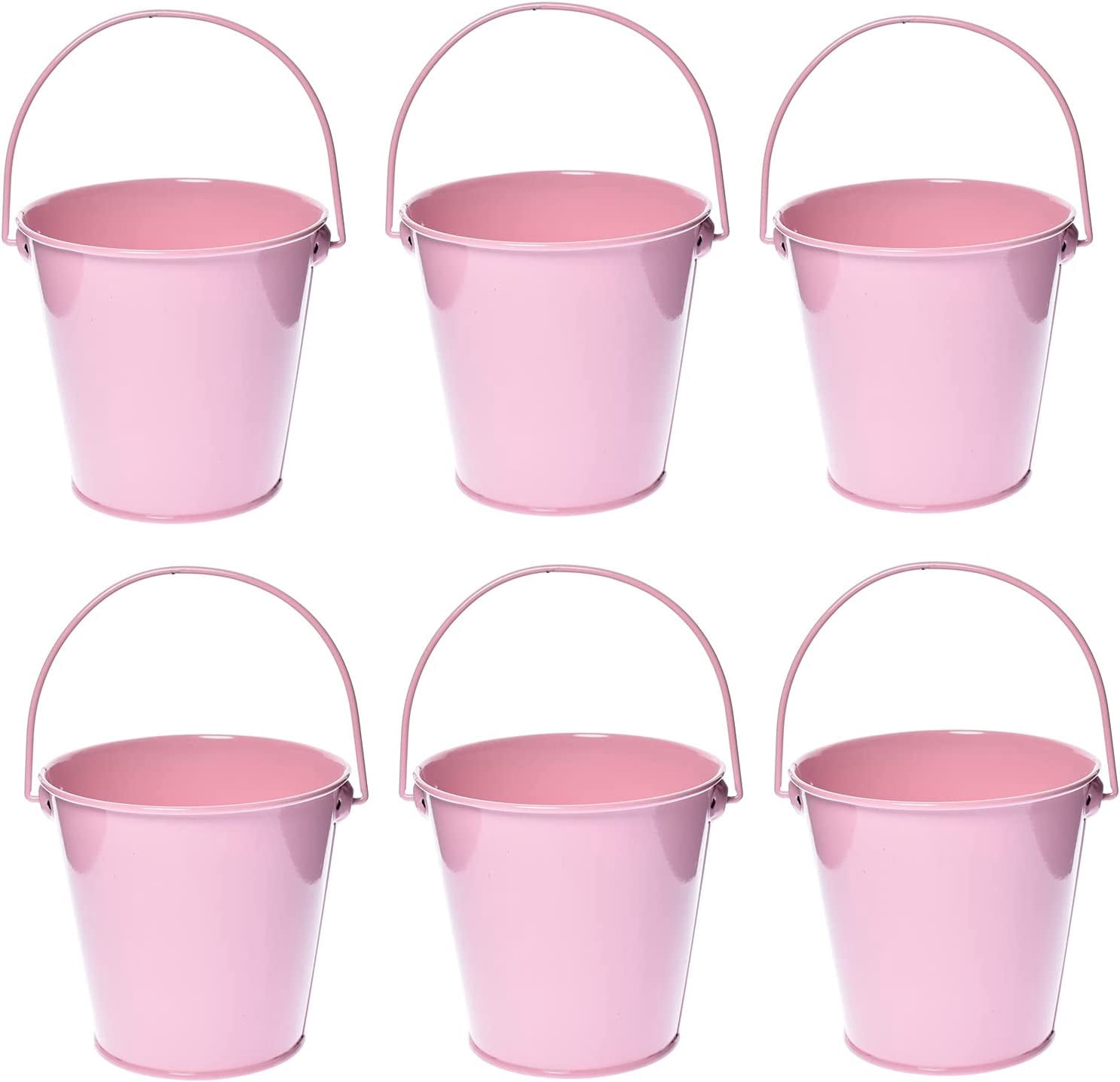 Sand Buckets For Kids 16 Pack Small Metal Buckets - Colored Galvanized ...