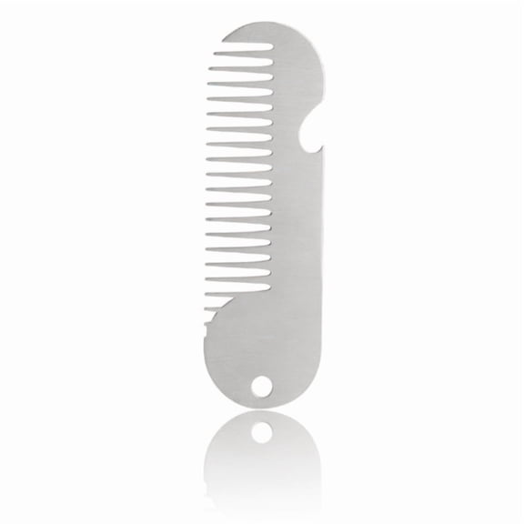 Small Metal Comb With Builts In Bottle Opener Hair Grooming Accessory
