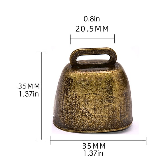 Small Metal Grazing Copper Bell with Loud Sound for Animals with Easy to Use Design