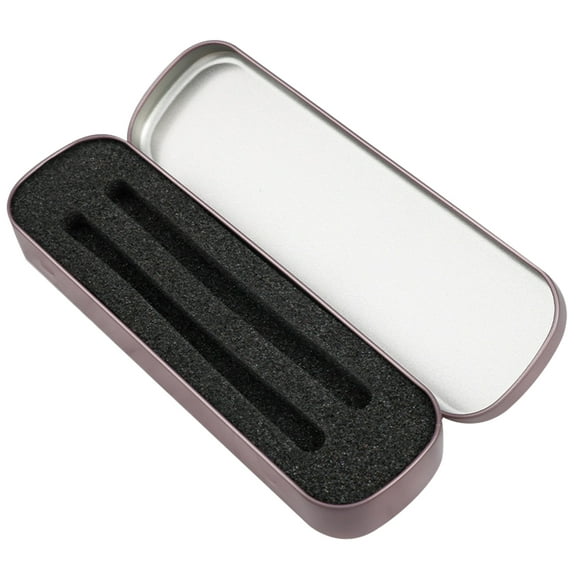 Small Metal Pen Box Fountain Pen Collection for Case with Cushion Hinged Tin Box Gift for Designers Artists Teacher