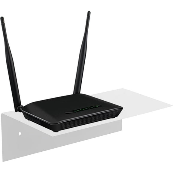 SIMOND STORE White Floating Shelves for Wall - 12" X 8" Small Floating Shelves - Metal Heavy Duty Floating Shelf Bracket for Gaming, Console, PlayStation Shelf, Tv Shelf for Wall Mounted