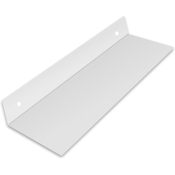 SIMOND STORE White Floating Shelves for Wall - 12" X 8" Small Floating Shelves - Metal Heavy Duty Floating Shelf Bracket for Gaming, Console, PlayStation Shelf, Tv Shelf for Wall Mounted