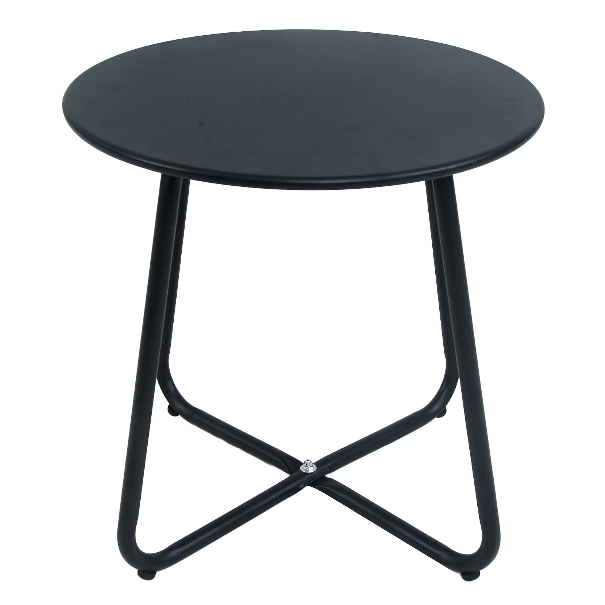 Hoffeorrad Outdoor Metal Side Table, 18-Inch Round & Weather-Resistant ...