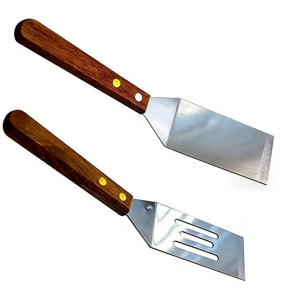 Small Metal Spatula Set 2PCS Mini Spatula Small Spatulas Mini Stainless Steel Turner
