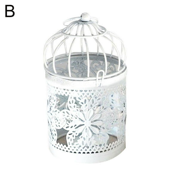 Small Metal Tealight Hanging Birdcage Lantern, Hollow Candlestick Tealight Vintage Metal Candle Holder Vintage Decorative Centerpieces of Wedding & Party Christmas