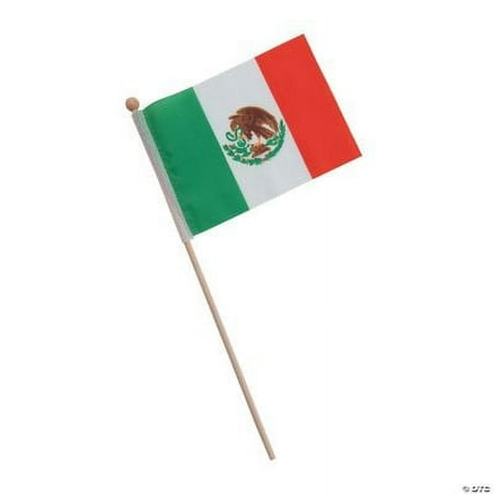 Small Mexican Flags - 6" x 4", Cinco de Mayo, Party Decor, 12 Pieces