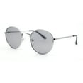 thumbnail image 1 of Small Micro Round Metal Rim Retro Dad Fashion Sunglasses Silver - Black, 1 of 4