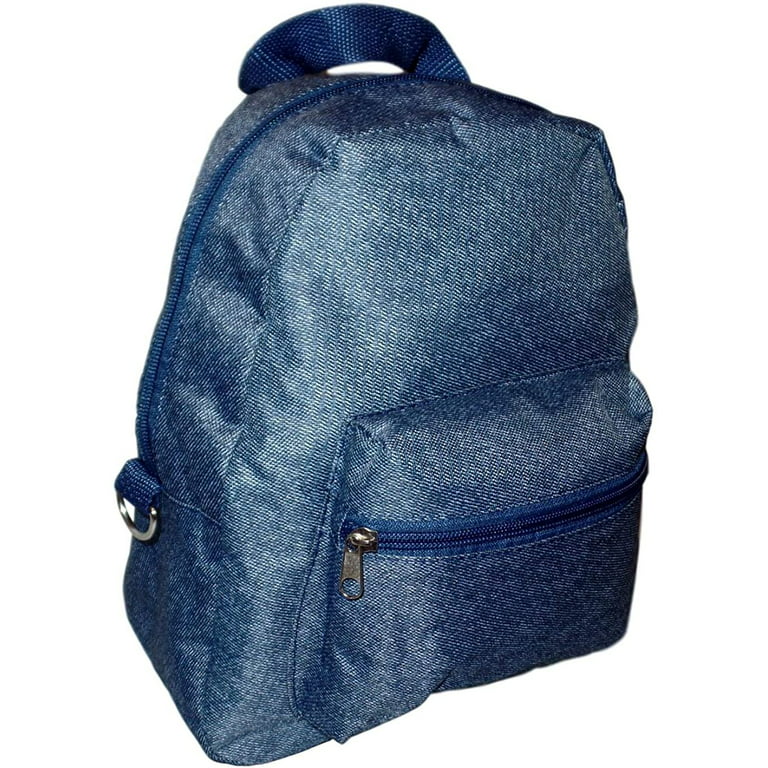 101 Beach Small Mini 11 inch Fashion Backpack Purse Travel Denim Blue, Women's