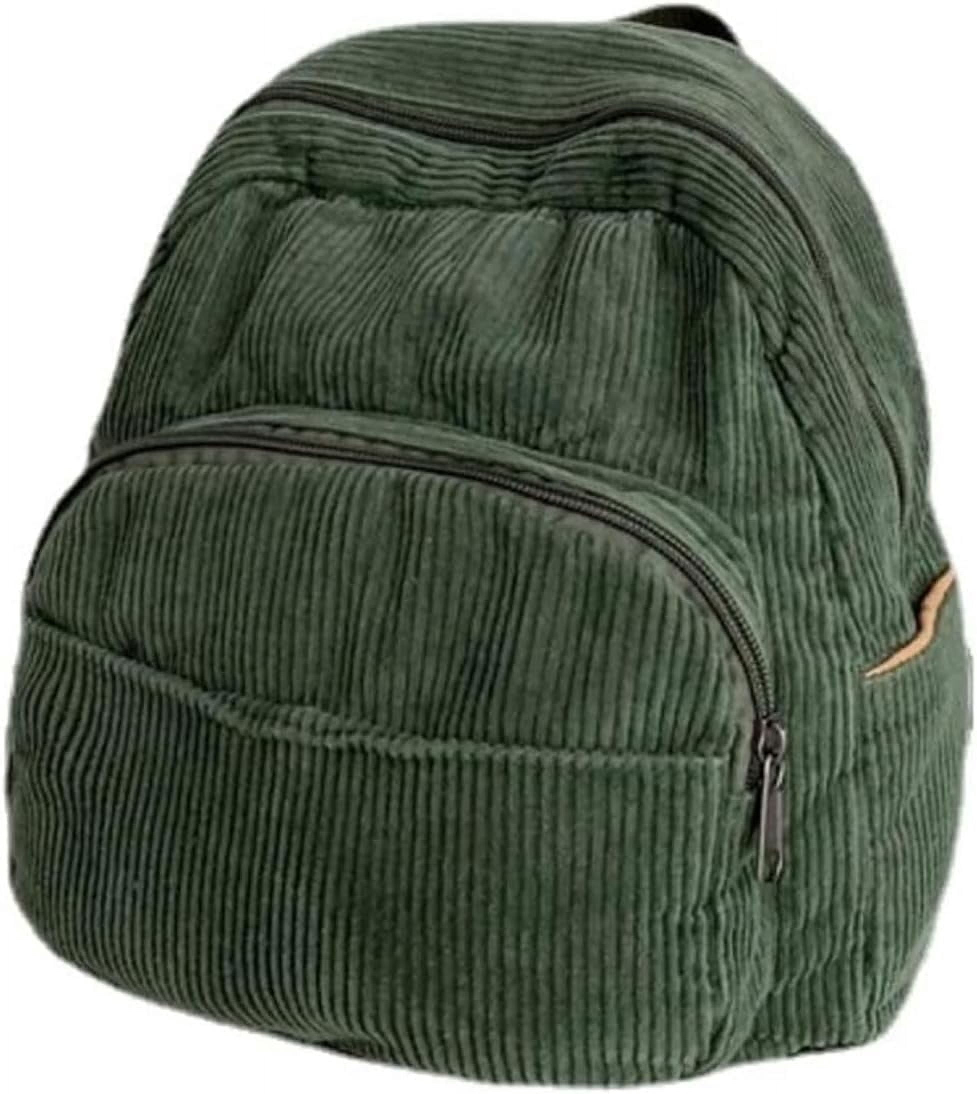 Mini Corduroy Backpack Purse for Women Small Casual Travel Organizer Small Mini Backpack Purse for Women Travel Corduroy Bag for  main image 2
