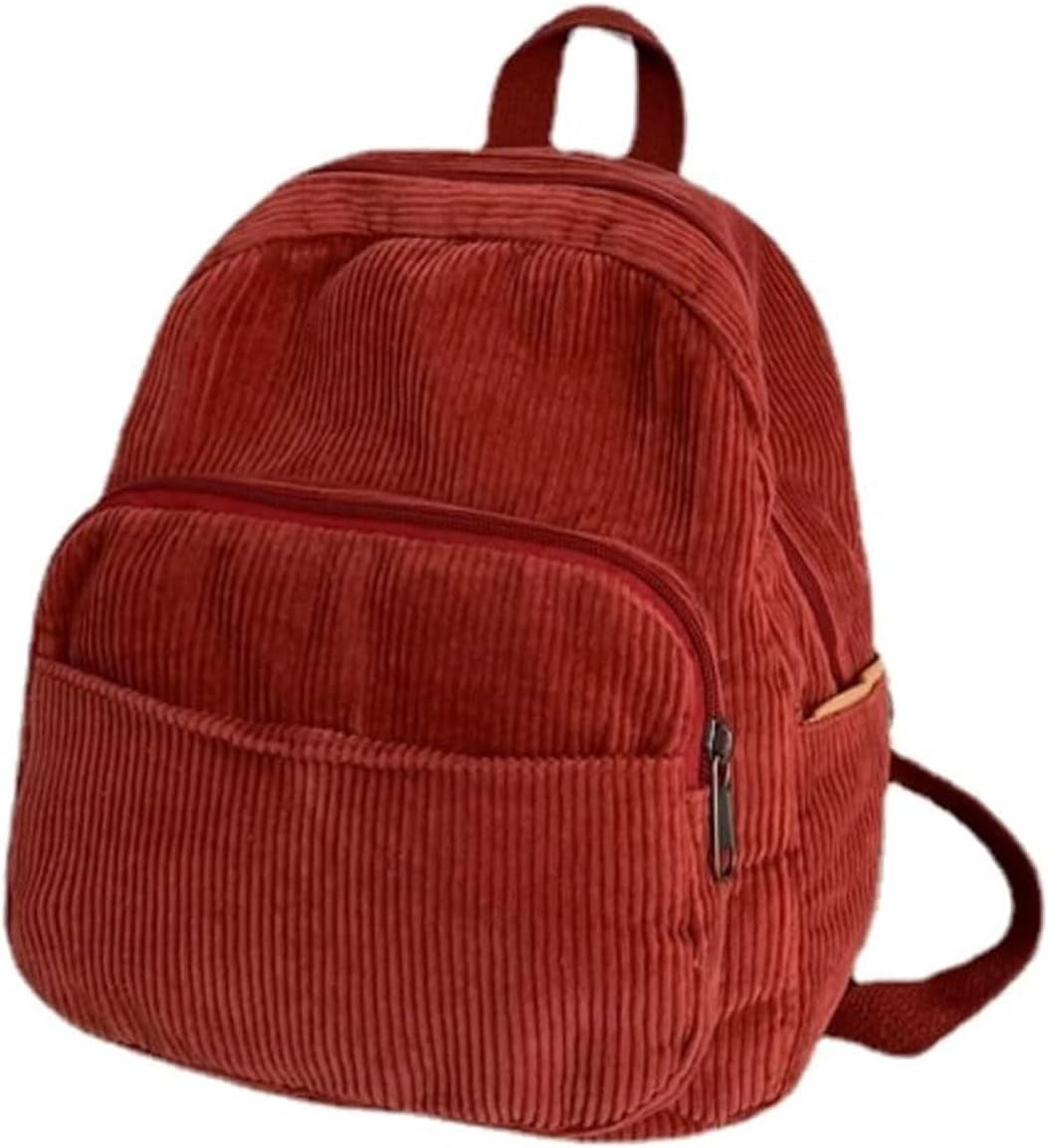 Small Mini Backpack Purse for Women Travel Corduroy Bag for  display picture 2