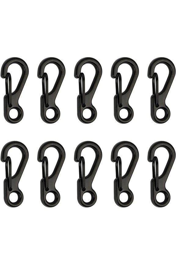 Small Mini Carabiner Clip Tiny Spring Snap Hook Keychains Micro Carabiners for Alloy Key Rings Outdoor Hiking Fishing Camping Backpack Accessories(10P)
