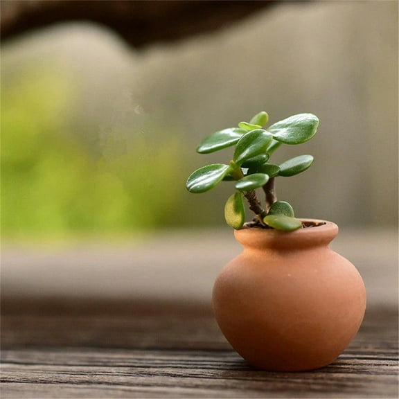 Small Mini Clay Pots Ceramic Flower Pot for Succulent Cactus, Plants, School Projects, DIY Craft, Wedding Favors,Office Desktop, 8Pcs, 0.47inch